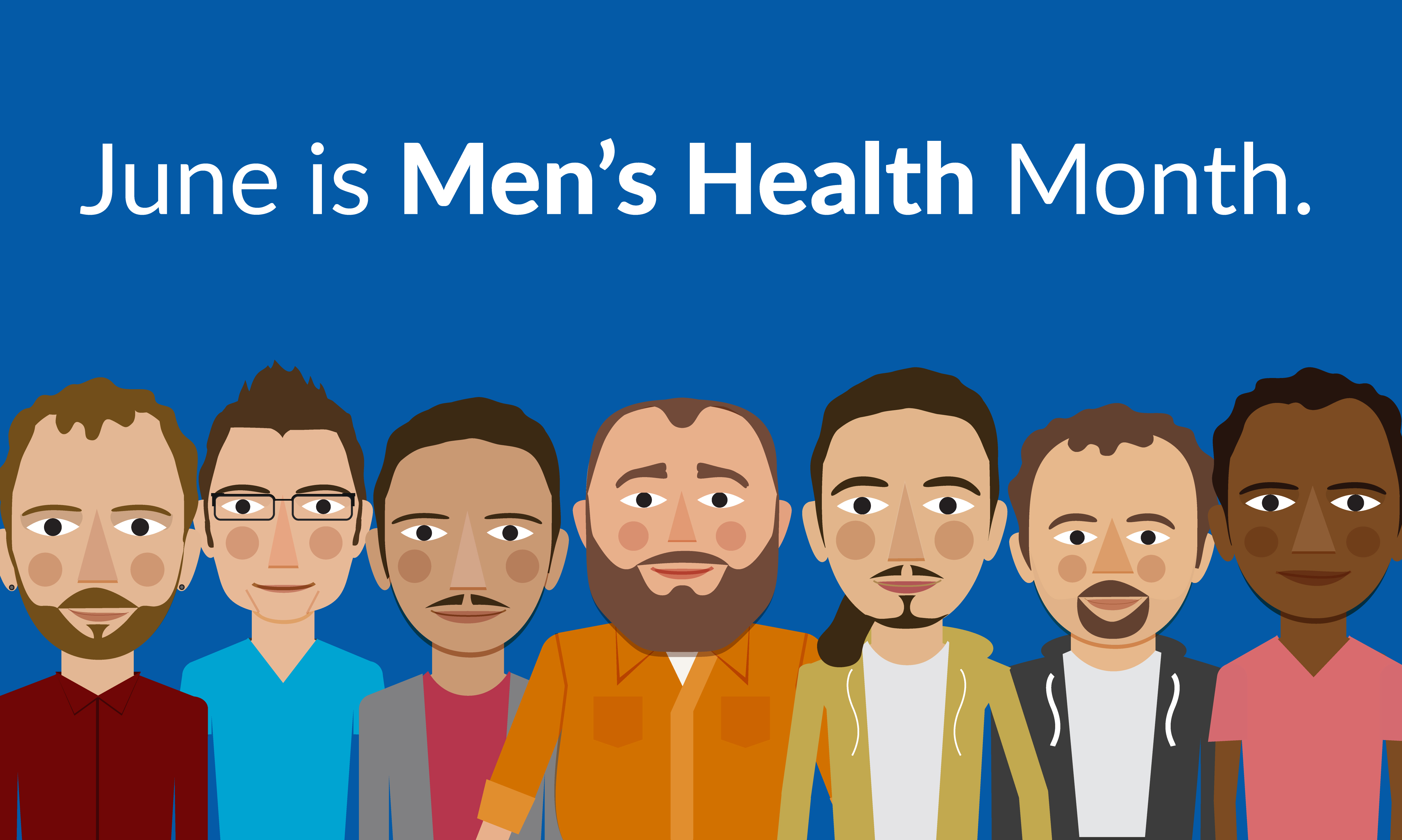 Graphic for June is Men's Health Awareness Month