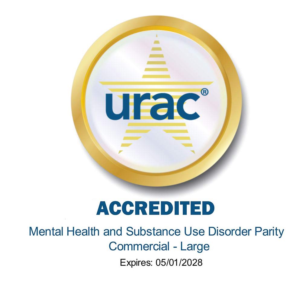 URAC Accredited Mental Health and Substance Use Disorder Parity - Commercial Large Seal
